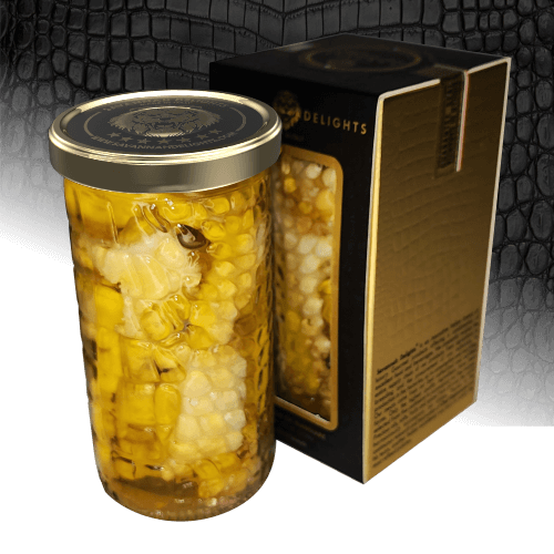 Coccodrillo D'oro Crocodile tail fillets in ArganOlive and precious spices of the world