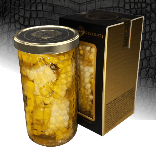 Coccodrillo D'oro Crocodile tail fillets IN ArganOlive and precious spices of the world